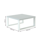 Conjunto para Jardim com Sofá de Canto e Mesa de Centro 5 Lugares Alumínio Branco|Cinza Athena Naterial